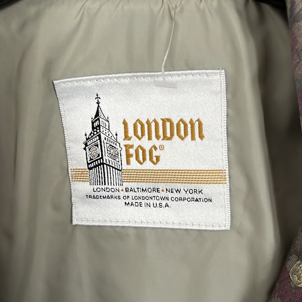 London Fog Floral Rain Trench Coat 22 - Picture 2 of 6